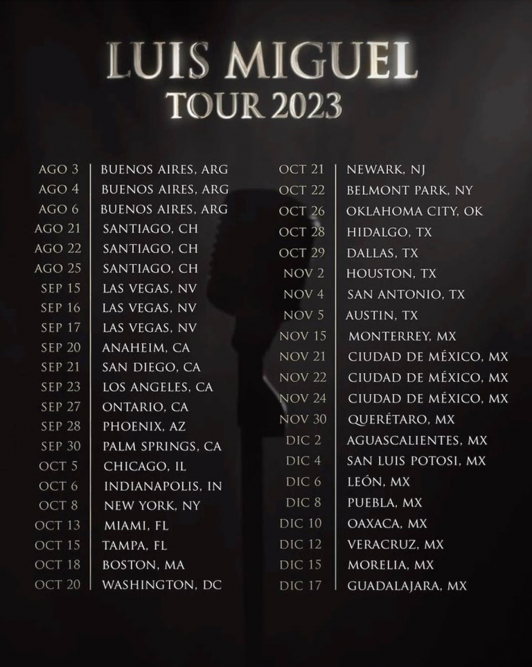 Luis Miguel presenta su Tour 2023; incluye concierto en Oaxaca Ruta 135
